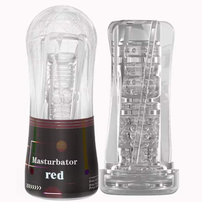 Cheap Pocket Pussy Male Masturbator Sleeve – Transparent Handheld Penis Training Toy