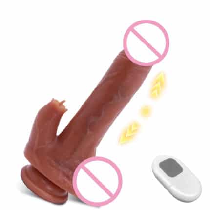Realistic Vibrating Dildo Licking Tongue