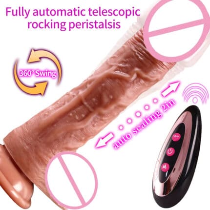 XXL Size Heated Realistic Dildo Vibrator Strong Suction Cup, Strap-On Compatible