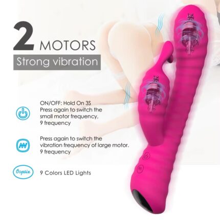 G-Spot Rabbit Vibrator Realistic Penis Shape with Clit Stimulator for Women