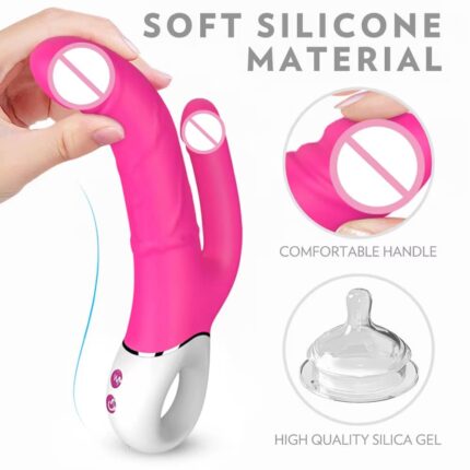 Wholesale Rabbit Vibrator Realistic Penis Design, G-Spot & Anal Stimulator for Women