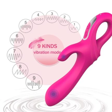 Silicone Rabbit Vibrator Hot Sale G-Spot AV Wand for Female Pleasure