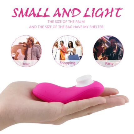 Portable Sucking Vibrator Mini Clitoris & Nipple Stimulator with 9 Vibrations