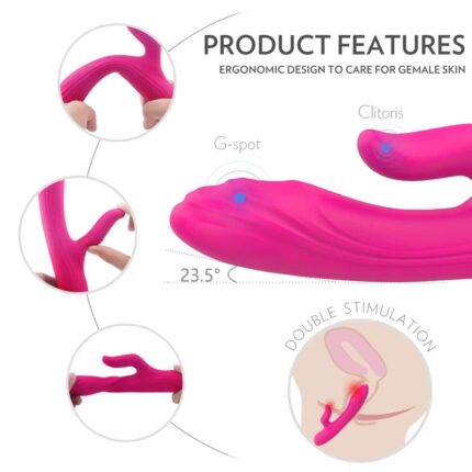 Women’s Waterproof Finger Vibrator Rechargeable Silicone Rabbit Sex Toy