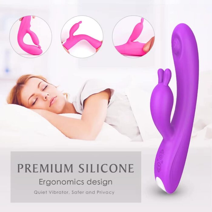 Powerful Rabbit Vibrator Dual Motor Vagina & Penis Dildo Toy