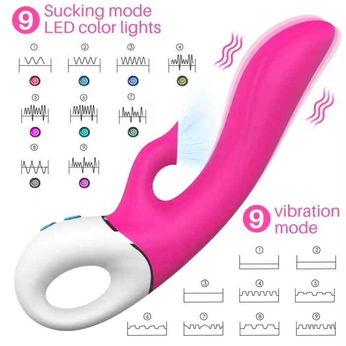 Genuine Rabbit Vibrator USB Charging Purple G-Spot Pussy Dildo for Women