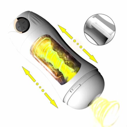 Male Pocket Pussy Masturbator 10 Vibration & 5 Suction Modes with 3D Realistic Textured Toy