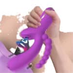 3-in-1 G-Spot Tongue Licking Dildo Vibrator