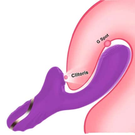 2-in-1 Tapping & Suction Clitoral Rabbit Vibrator