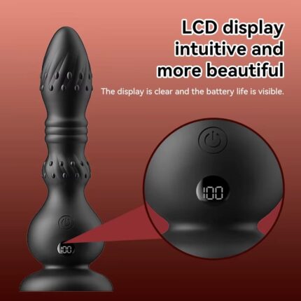 Factory Price Telescopic Anal Plug 10 Frequency Vibrating Butt Plug