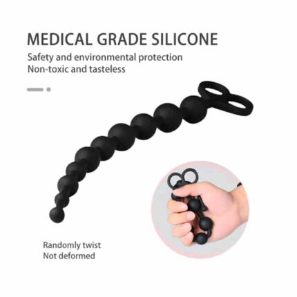 Adult Anal Play Toy Butt Plug Sex Toys Silicone 10 Balls Anal Beads Plug