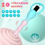 Gradient Anal Beads Vibrator 10 Mode Vibrating Butt Plug Stimulator