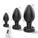 3PCS Anal Plug Silicone Vibrating Butt Plug Training Kit