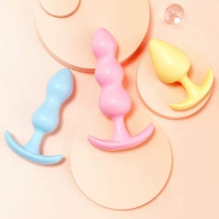 Female Anal Plug Toy Jelly Silicone Big Bead Sexy