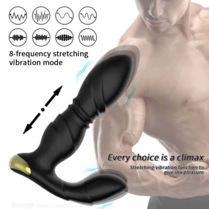 YAQU 8-Frequency Telescopic Anal Plug Vibration