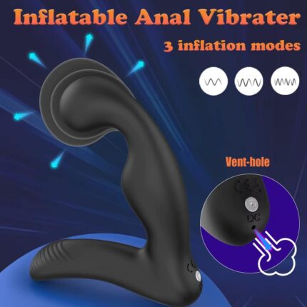 Unisex Anal Plug Vibrator 9 Frequency Prostate Massager with Remote Control