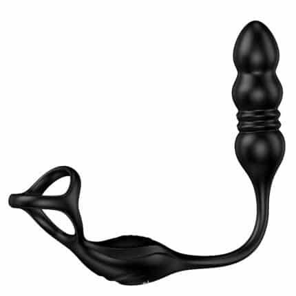 Anal Plug with Cock Ring – 9 Mode Thrusting & Vibrating Butt Plug