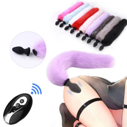 10-Frequency Vibrating Fox Tail Anal Vibrator