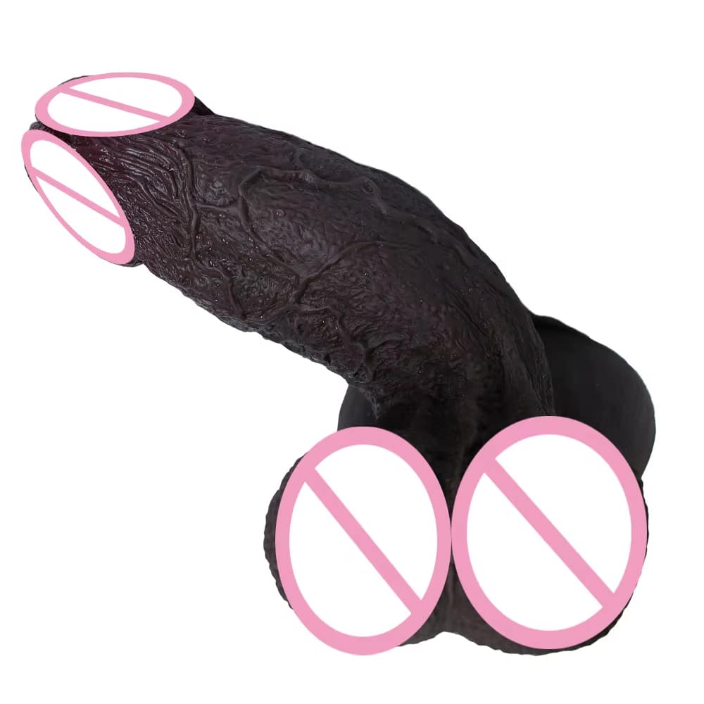 where-to-buy-Black Realistic Dildo-from-china-supplier (1) High Quality 7.08 Inch Black Realistic Dildo – Soft Silicone