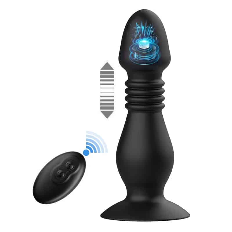 where-to-buy-Butt Plug Vibrator-from-china-supplier (1) Remote Control Telescopic Anal Butt Plug Vibrator