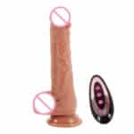 Realistic Heated Silicone Thrusting Dildo Vibrator