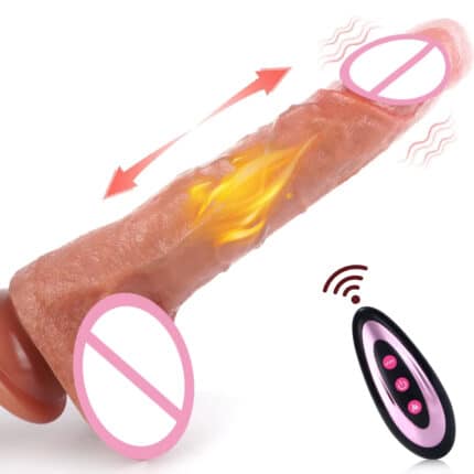 8.8'' Realistic Liquid Silicone Thrusting Dildo Vibrator