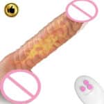 High Quality Remote Control Heating Rotating Dildo Vibrator – Real Feel Silicone G-Spot
