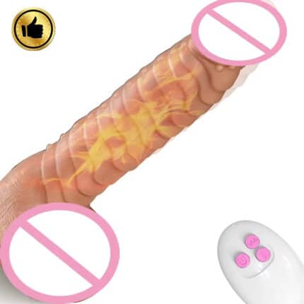 High Quality Remote Control Heating Rotating Dildo Vibrator – Real Feel Silicone G-Spot