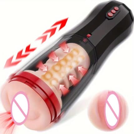 Vibrating Pocket Pussy Sleeve Electric Male Stroker Sex