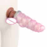 Silicone Penis Extension Condom – Male Enlargement Sex Toy for Couples Erotic Games & Intimate Play