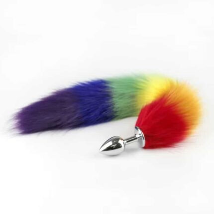 High Quality Metal Fox Tail Butt Plug 40cm Anal Training Toy for Adults