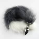 Real Fox Tail Metal Anal Plug