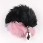 Genuine Fox Tail Anal Plug 46cm Metal Butt Plug Erotic Toy for Women