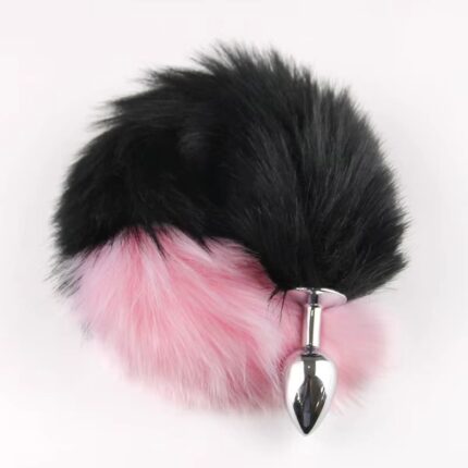Genuine Fox Tail Anal Plug 46cm Metal Butt Plug Erotic Toy for Women