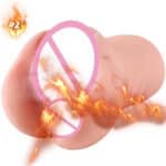 700g Realistic Vaginal Heating Masturbator Silicone Oral Sex
