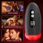 App Control LCD Electric Male Masturbator Cup – 9 Vibration Modes Adult Sex Toy