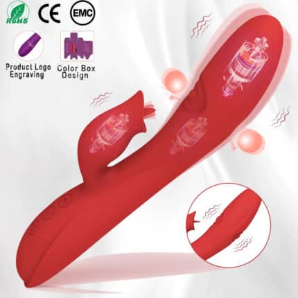Silicone Tongue Licking Vibrator Sex Toy