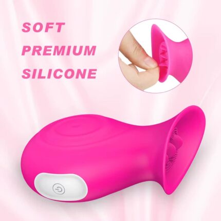 Soft Silicone Clit Licking Vibrator High Quality Tongue Sucking Stimulator