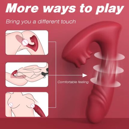 Mini Licking Vibrator Remote Control Clitoris & G-Spot Suction Toy for Women
