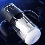 Double-Handle Male Masturbator Cup – Telescoping, Vibration Adult Sex Toy