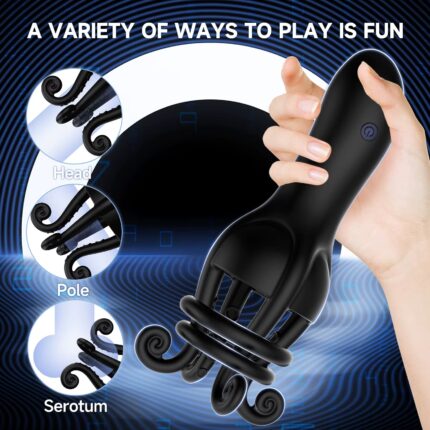 2-in-1 Thrusting Stimulator Tongue Licking Masturbator Adult Sex Toy for Men