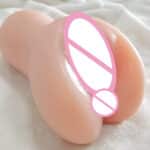 Realistic TPE Masturbation Cup Dual Channel Pluggable 5D Flesh Folds 7.48IN Custom Colors Male Masturbator