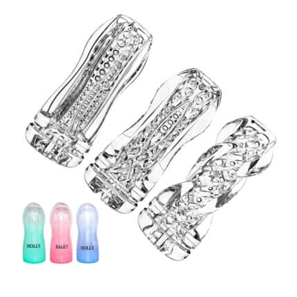 Clear Manual Male Masturbator Prostate Massager