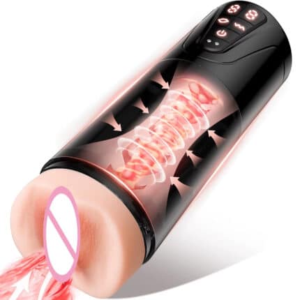 Waterproof 3D Realistic Vagina Pussy Male Stroker Vibrator