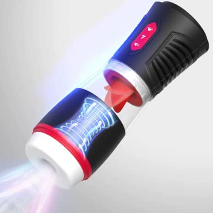 Silicone Electric Tongue Licking Male Masturbation Cup