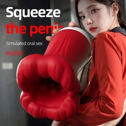 Electric Mouth Masturbation Cup APP Controlled Rotating Prostate Massager for Men