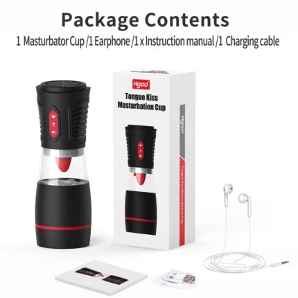 Best Tongue Licking Male Masturbator Electric Silicone Cup with Suction & Licking Functions