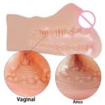 Dual-Purpose TPE Penis Masturbator Cup Safe Material Realistic Pussy & Vagina Male Sex Toy for Men