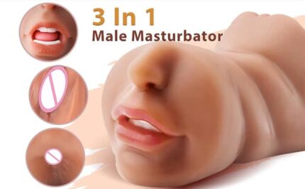 3-in-1 Pocket Pussy Masturbator Vagina Adult Sex Toy