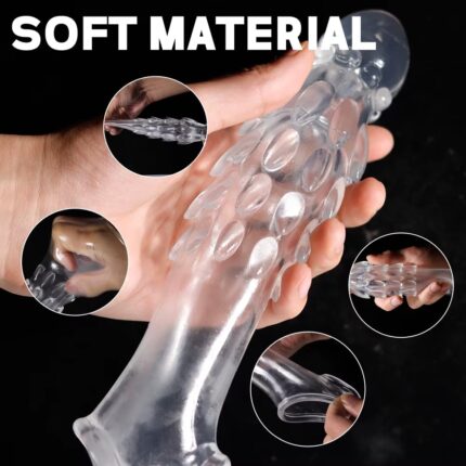 Adult Penis Extension Sleeve Wolf Tooth Silicone Dildo